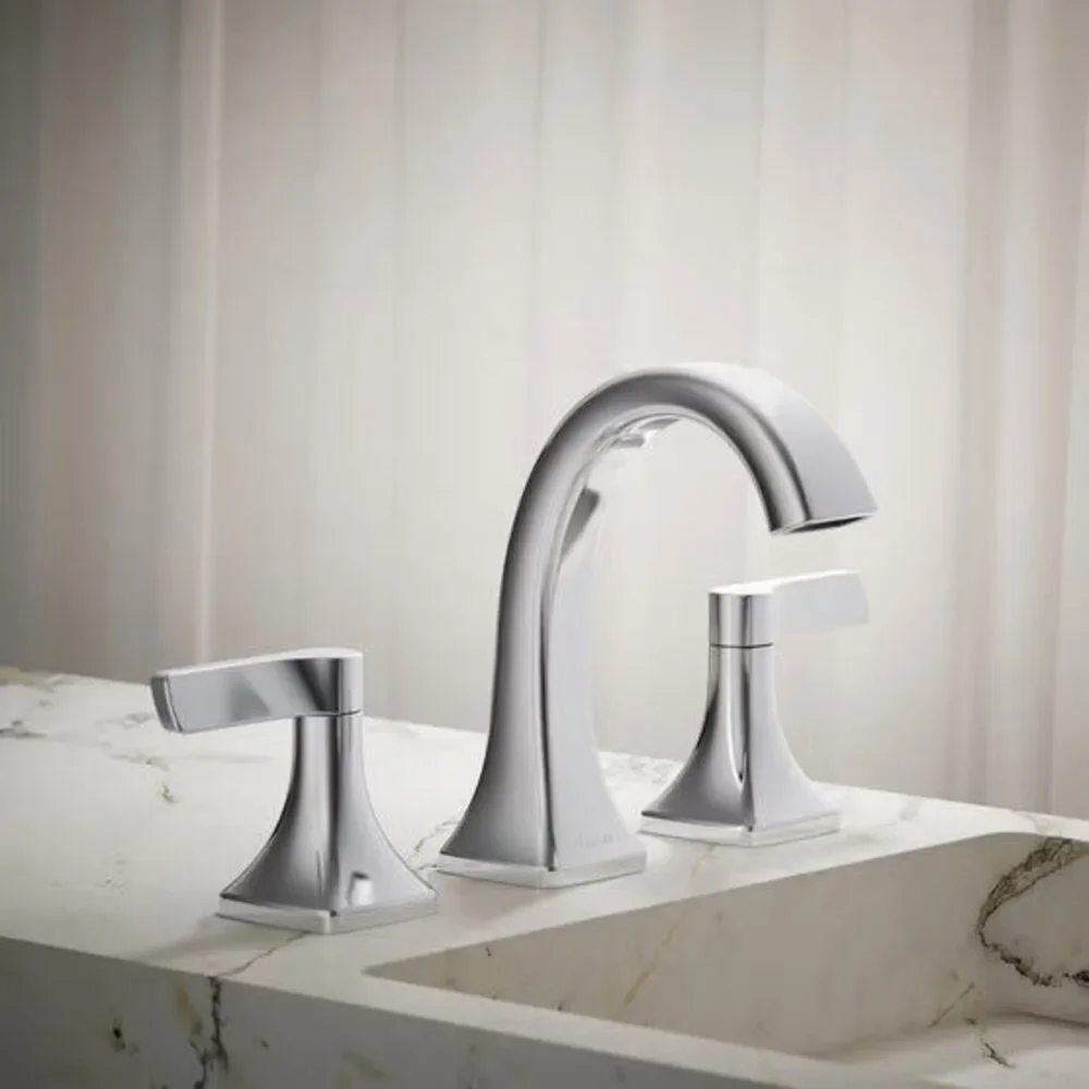 Kohler Riverly Widespread Bathroom Faucet, Chrome